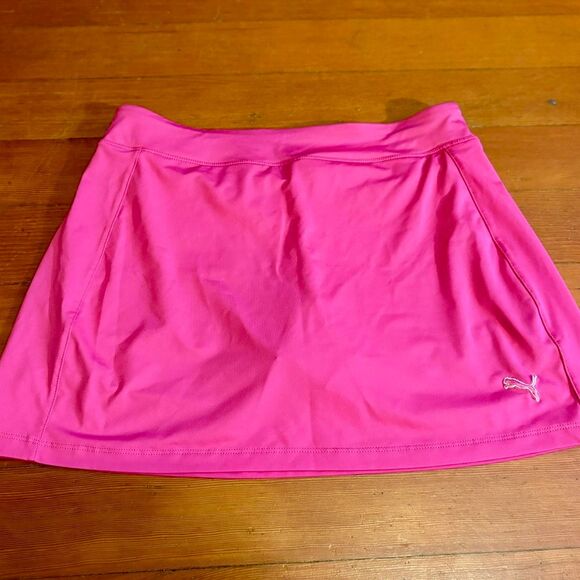 Puma Women's Pink Athletic Mini Skort - Picture 1 of 4